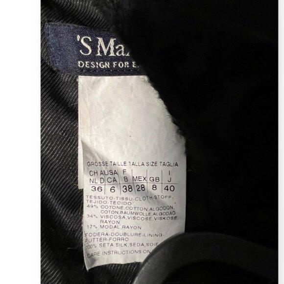 NEW MaxMara Black high waisted Velvet lined A-Line Mini Skirt size US 6 EU 38 - Picture 4 of 4